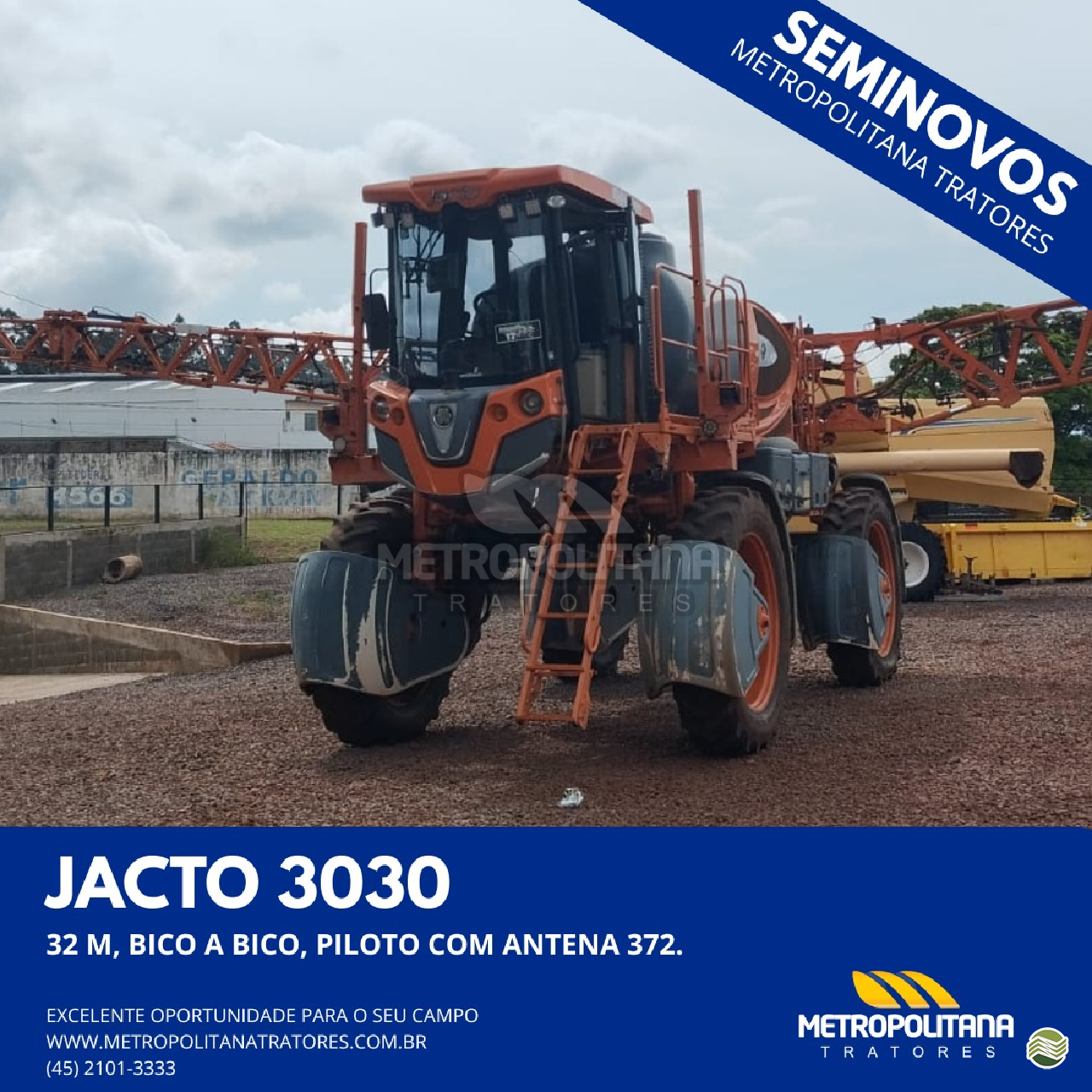 PULVERIZADOR JACTO UNIPORT 3030 Tração 4x4 Metropolitana Tratores - New Holland CASCAVEL PARANÁ PR